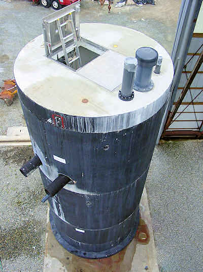 Wet well is completely manufactured above ground prior to shipping.