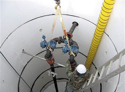 Installation of preassembled discharge piping